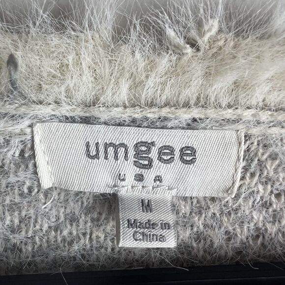 Umgee Sweater Women's Camo Crew Neck Long Sleeve Oversized Eyelash Sz M - Picture 4 of 9